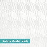 Möbelfolie Kubus Muster weiß - hochwertige papierbasierende Folie zum kinderleichten Verkleben von PrintYourHome.