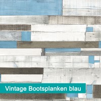 Möbelfolie Vintage Bootsplanken blau - hochwertige papierbasierende Folie zum kinderleichten Verkleben von PrintYourHome.