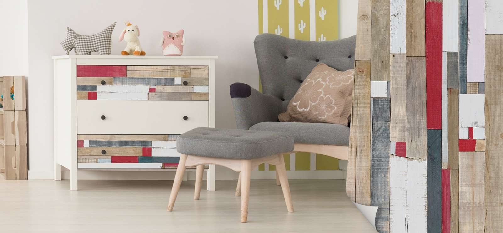 Möbelfolie im Landhaus Style | geruchsneutral PVC frei | PrintYourHome