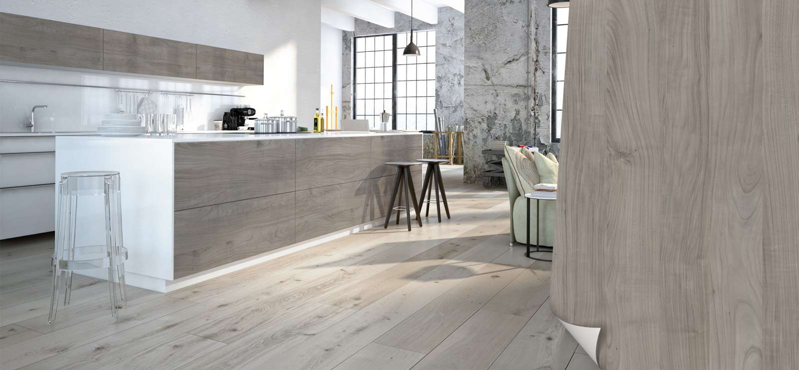 Möbelfolie Kirsche grau | kinderleichtes verkleben | bei PrintYourHome.de