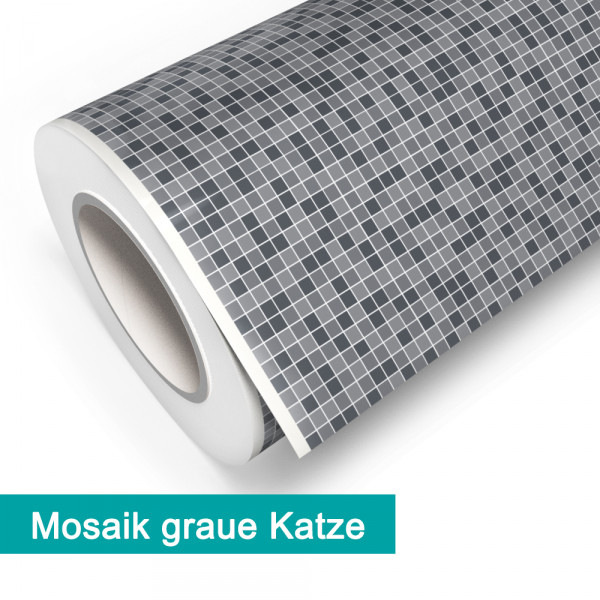 Klebefolie Mosaik Graue Katze Gunstig Pro Laufmeter Bestellen Printyourhome