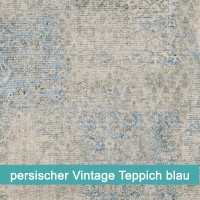 Möbelfolie persischer Vintage Teppich blau - hochwertige papierbasierende Folie zum kinderleichten Verkleben von PrintYourHome.